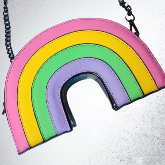 Killstar Goth Punk Vinyl Rainbow Purse Handbag - Picture 4 of 4